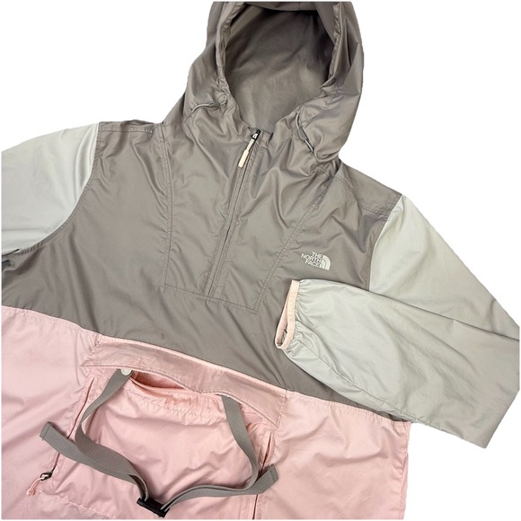 The North Face Jackets & Blazers - The North Face Class V Pathfinder 1/2 Zip Hooded Pullover Jacket Women's L Pink